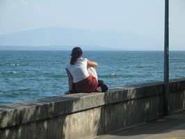 2006 06-Geneva Girl Looking at Lake